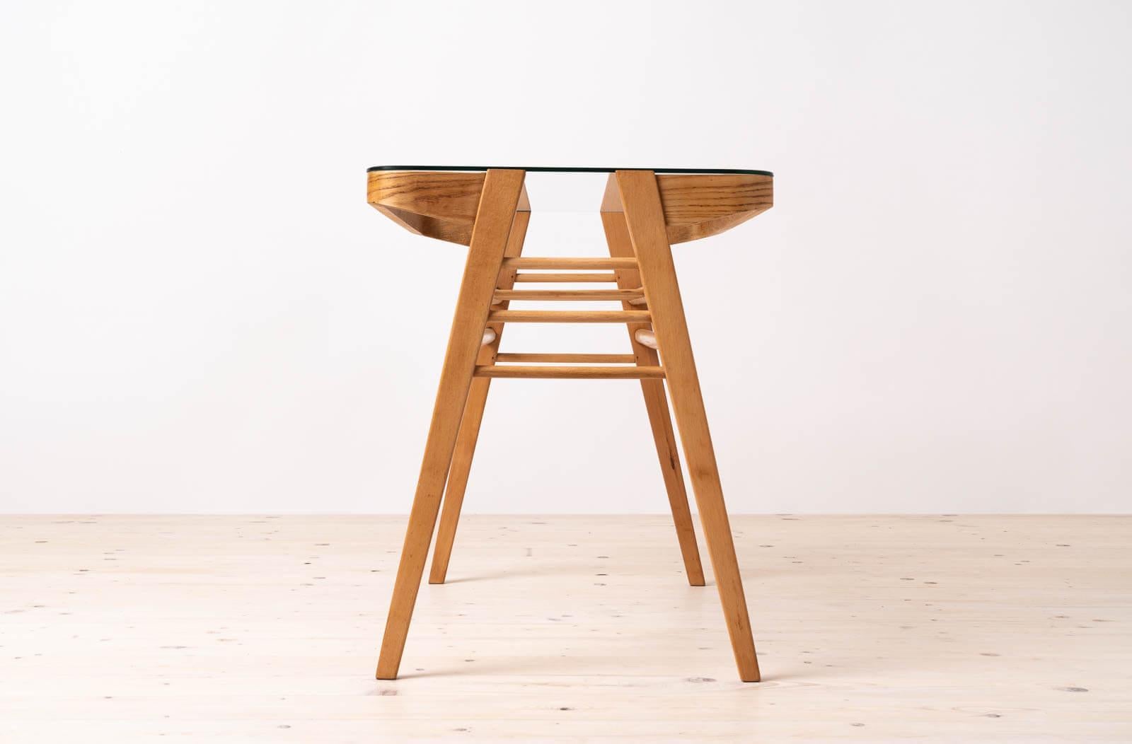 Ash Mid Century Modern Coffee Table by F. Jirak for ÚLUV, Czech Design, 1960s For Sale