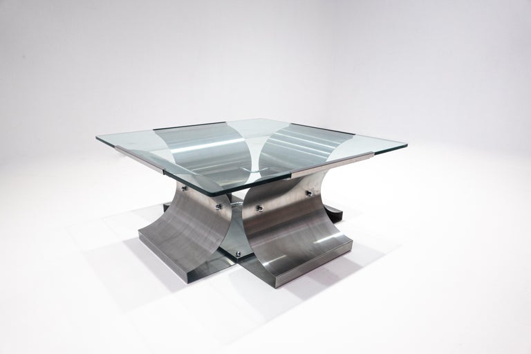 Late 20th Century Mid-Century Modern Coffee Table by Francois Monnet for Kappa, 1970s For Sale