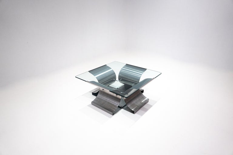 Mid-Century Modern Coffee Table by Francois Monnet for Kappa, 1970s For Sale 1