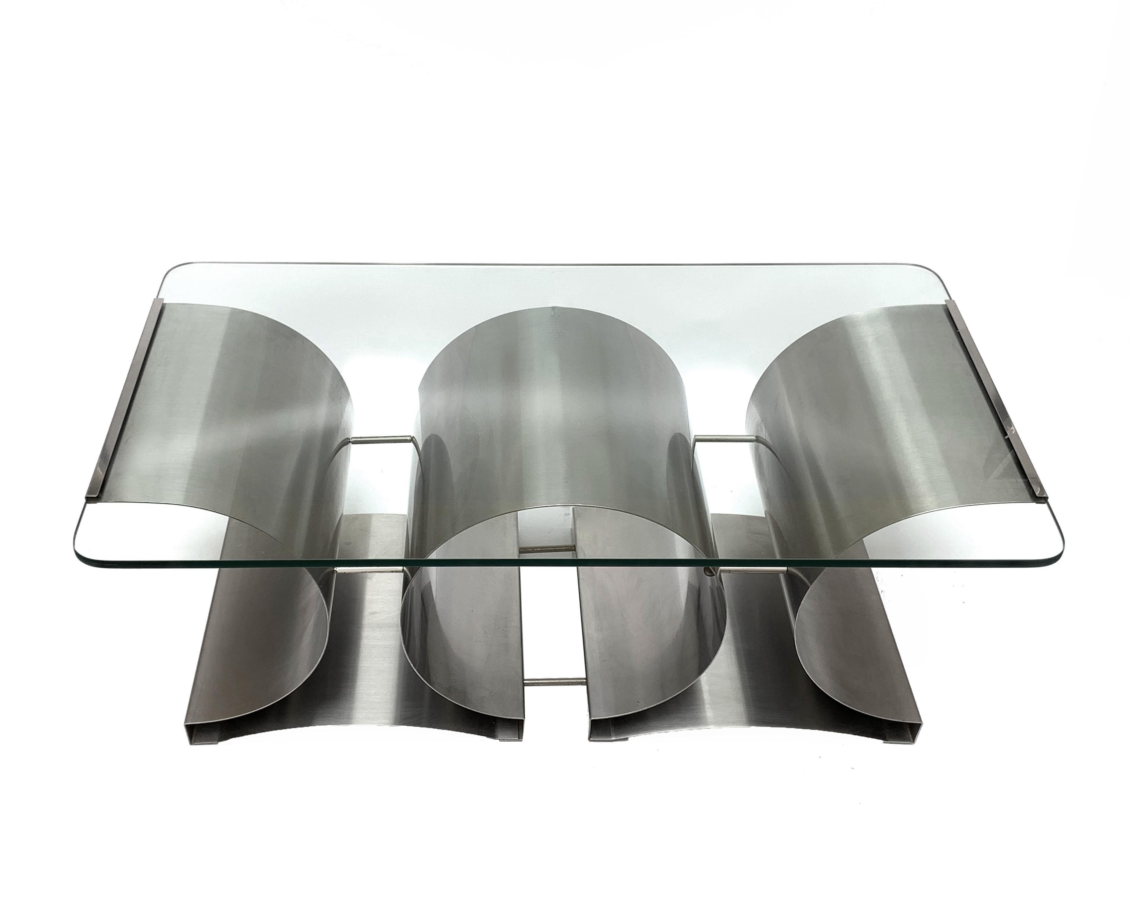 Mid-Century Modern Coffee Table by Francois Monnet, France, 1970s 5