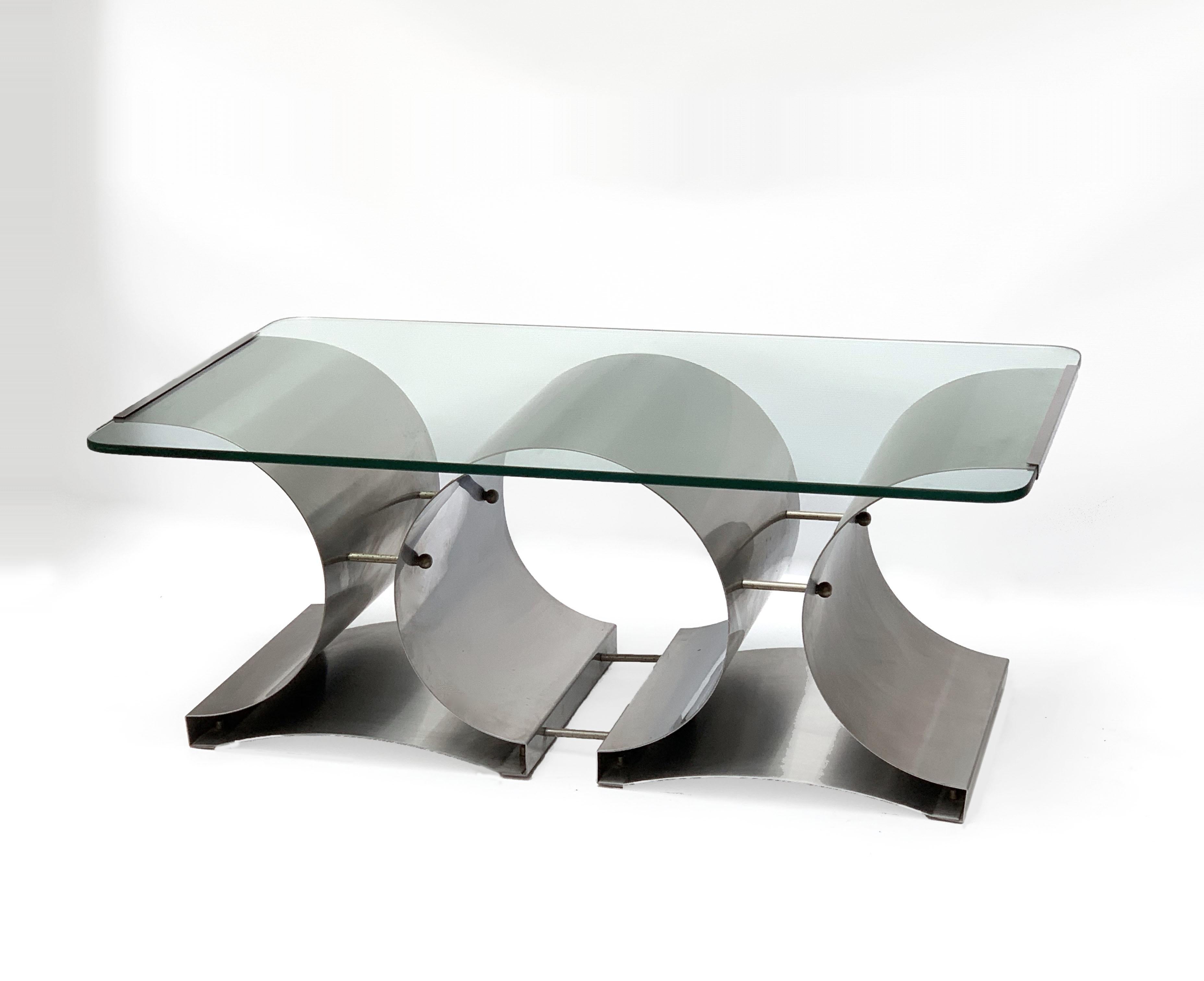20th Century Mid-Century Modern Coffee Table by Francois Monnet, France, 1970s