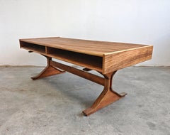 Mesa de centro moderna de mediados de siglo de Gianfranco Frattini en madera de zebrano