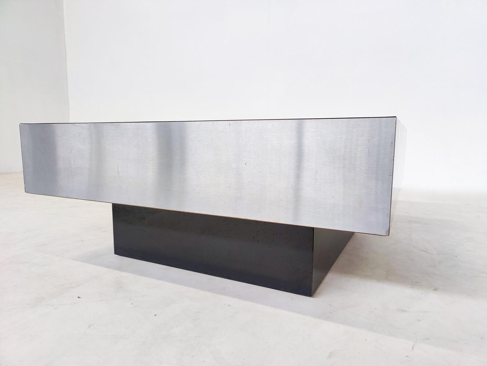 Mid-Century Modern Coffee Table by Willy Rizzo for Mario Sabot, Italy, 1970s In Good Condition In Brussels, BE