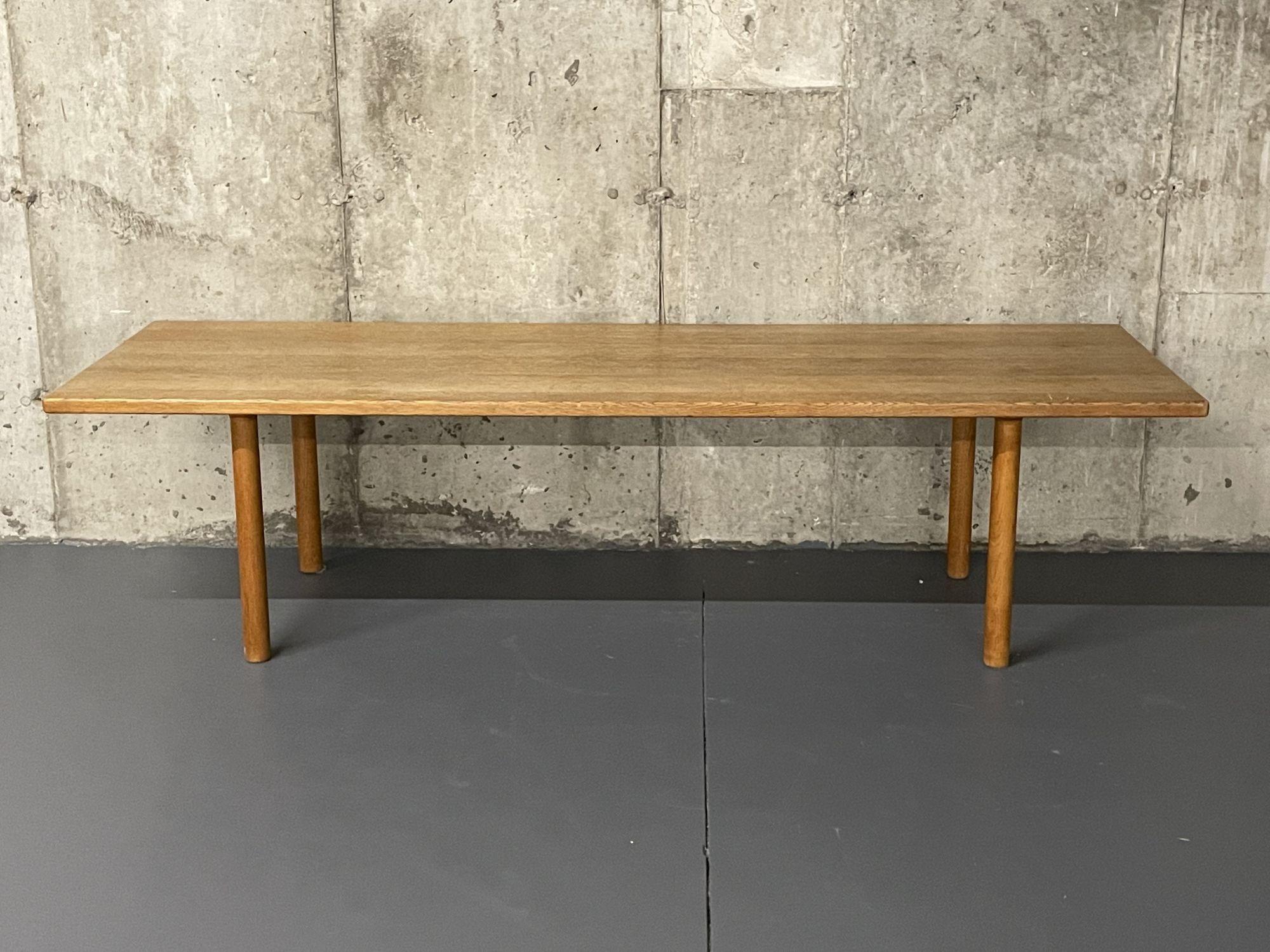 Mid-Century Modern Coffee Table, Cocktail Table, Hans Wegner, Oak, Hans J Wegner For Sale 1