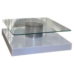Mid century modern coffee table design Marco Fantoni for Tecno, Italy, 1970