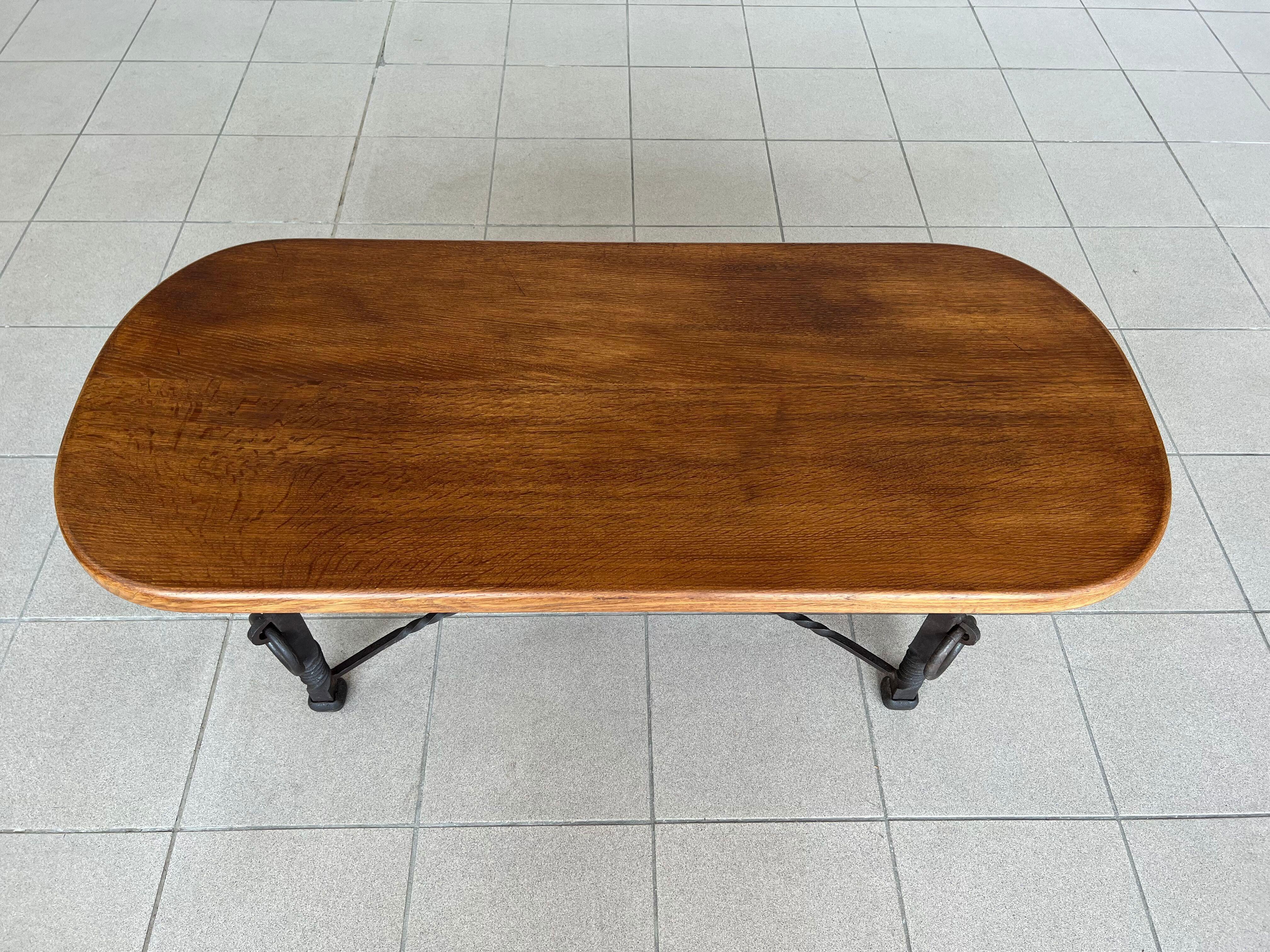 Industrial Mid-Century Modern Coffee Table For Sale
