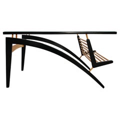 Mid Century Modern Couchtisch "Gazelle" aus Birnbaumholz, Jugoslawien 1960er Jahre