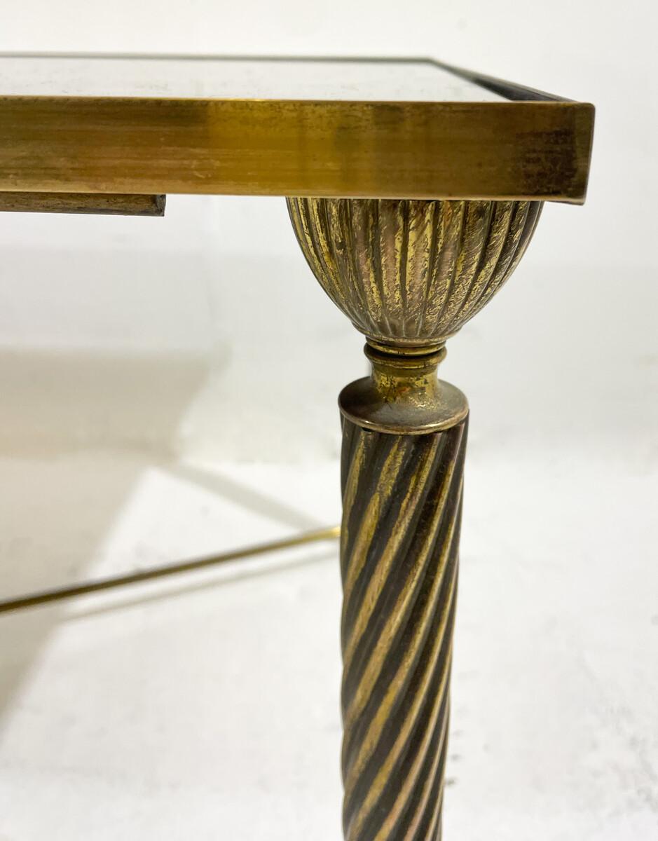 Mid-Century Modern Coffee Table, Glass and Brass In Good Condition For Sale In Brussels, BE