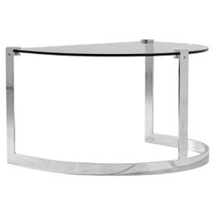 Table basse de style « Mid-Century Modern », verre et métal, France, vers 1960