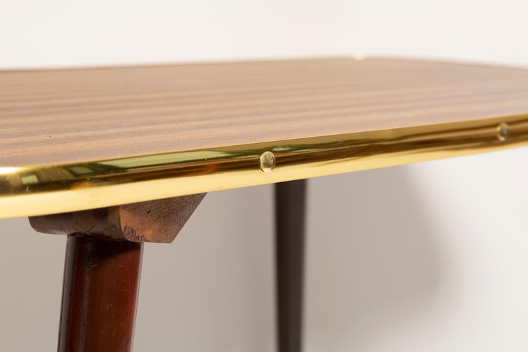 MidCentury Modern Coffee Table, Hollywood Regency Style, Wood, Poland, 1960s For Sale at 1stDibs