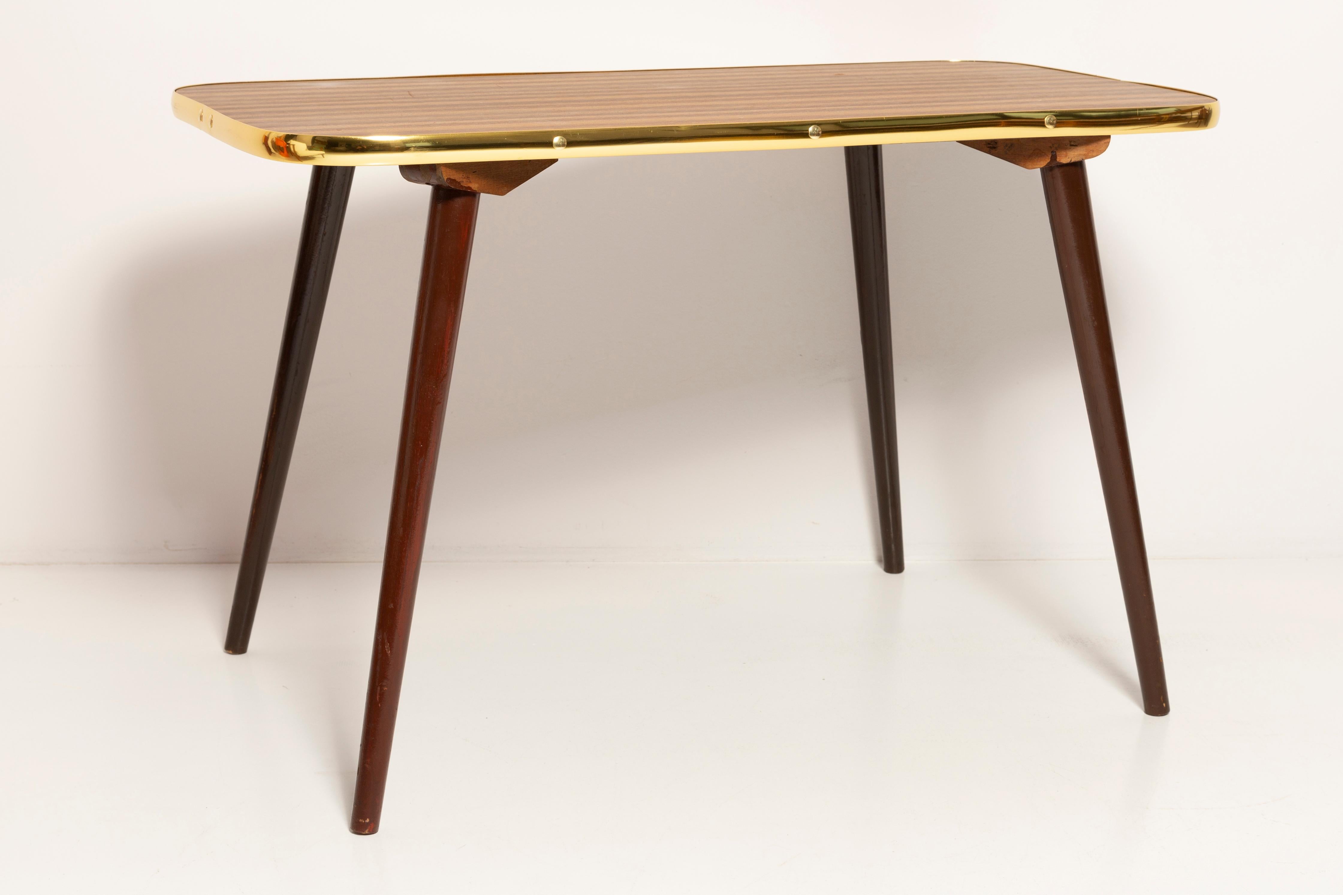 20th Century Mid-Century Modern Coffee Table, Hollywood Regency Style, Wood, Poland, 1960s For Sale