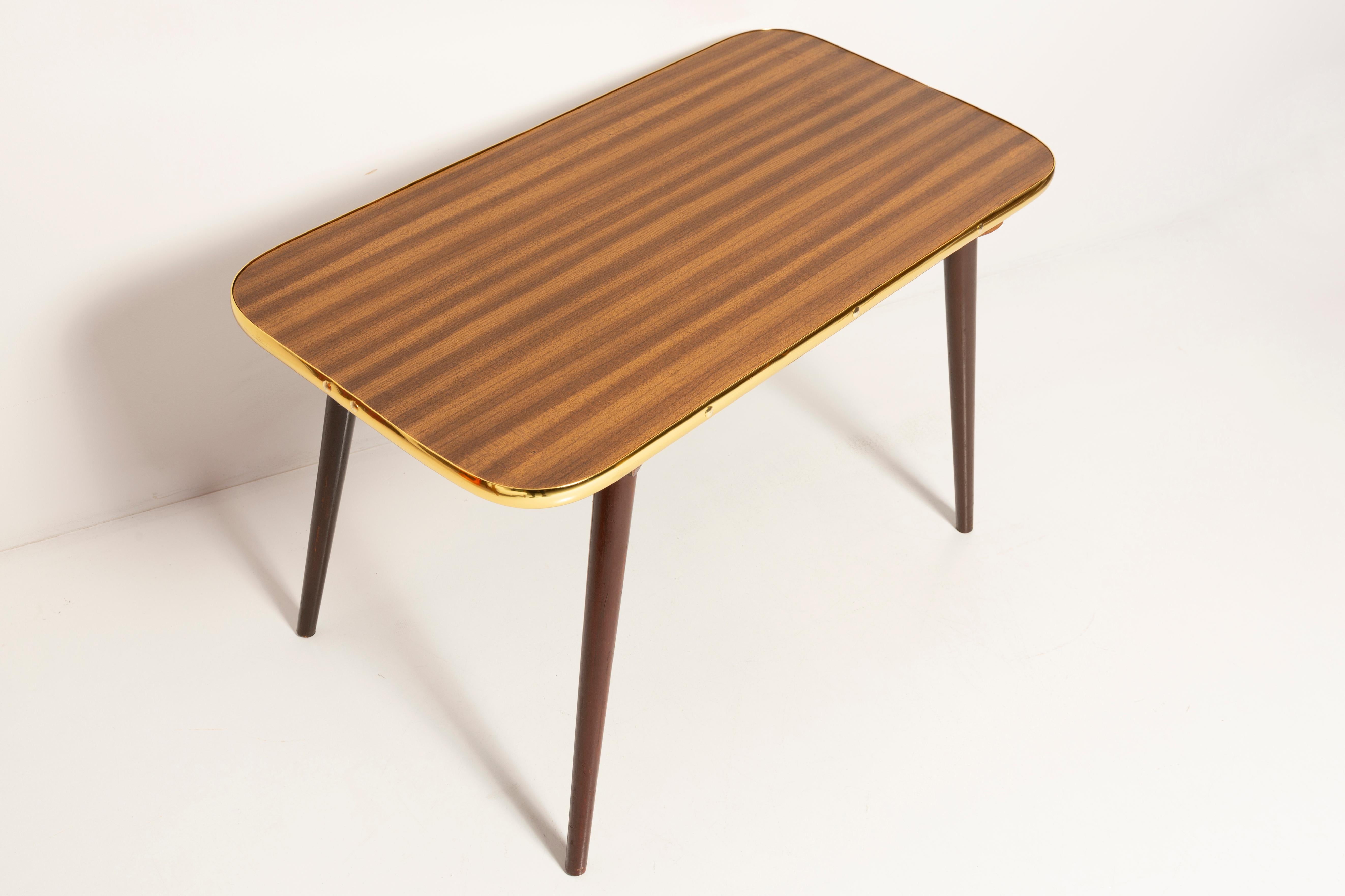 Mid-Century Modern Coffee Table, Hollywood Regency Style, Wood, Poland, 1960s For Sale 1