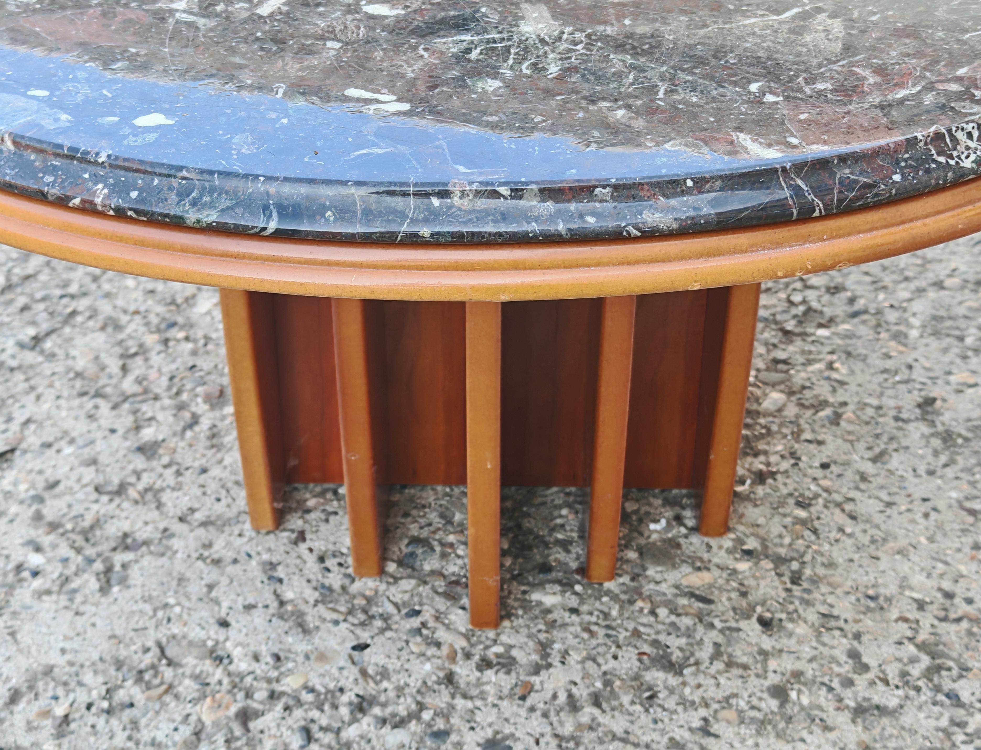 Mid-Century Modern Mid Century Modern Coffee Table in Cherry Wood and Granite Top, Denmark 1970s For Sale