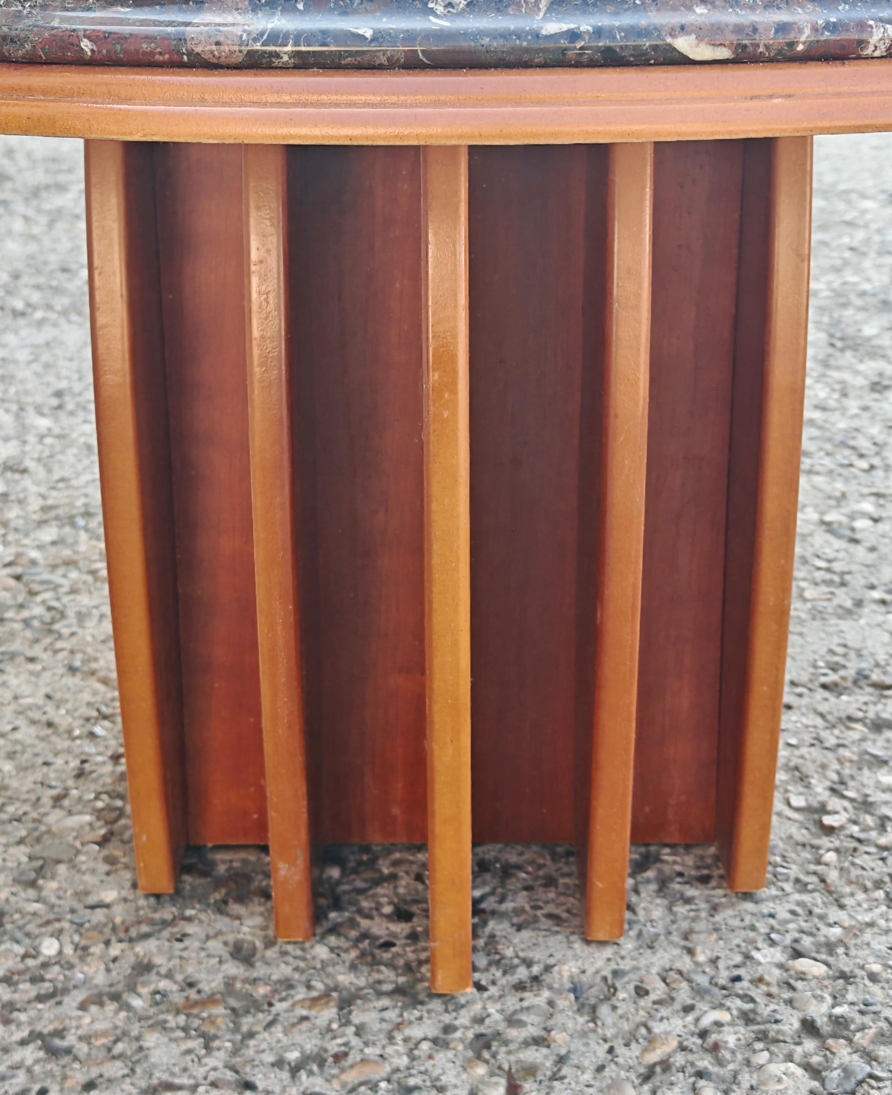 Mid Century Modern Coffee Table in Cherry Wood and Granite Top, Denmark 1970s For Sale 3