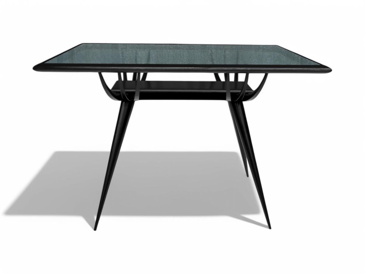 Moderner Couchtisch aus Hartholz und Glas aus der Mitte des Jahrhunderts, Giuseppe Scapinelli, Brasilien (Holzarbeit) im Angebot