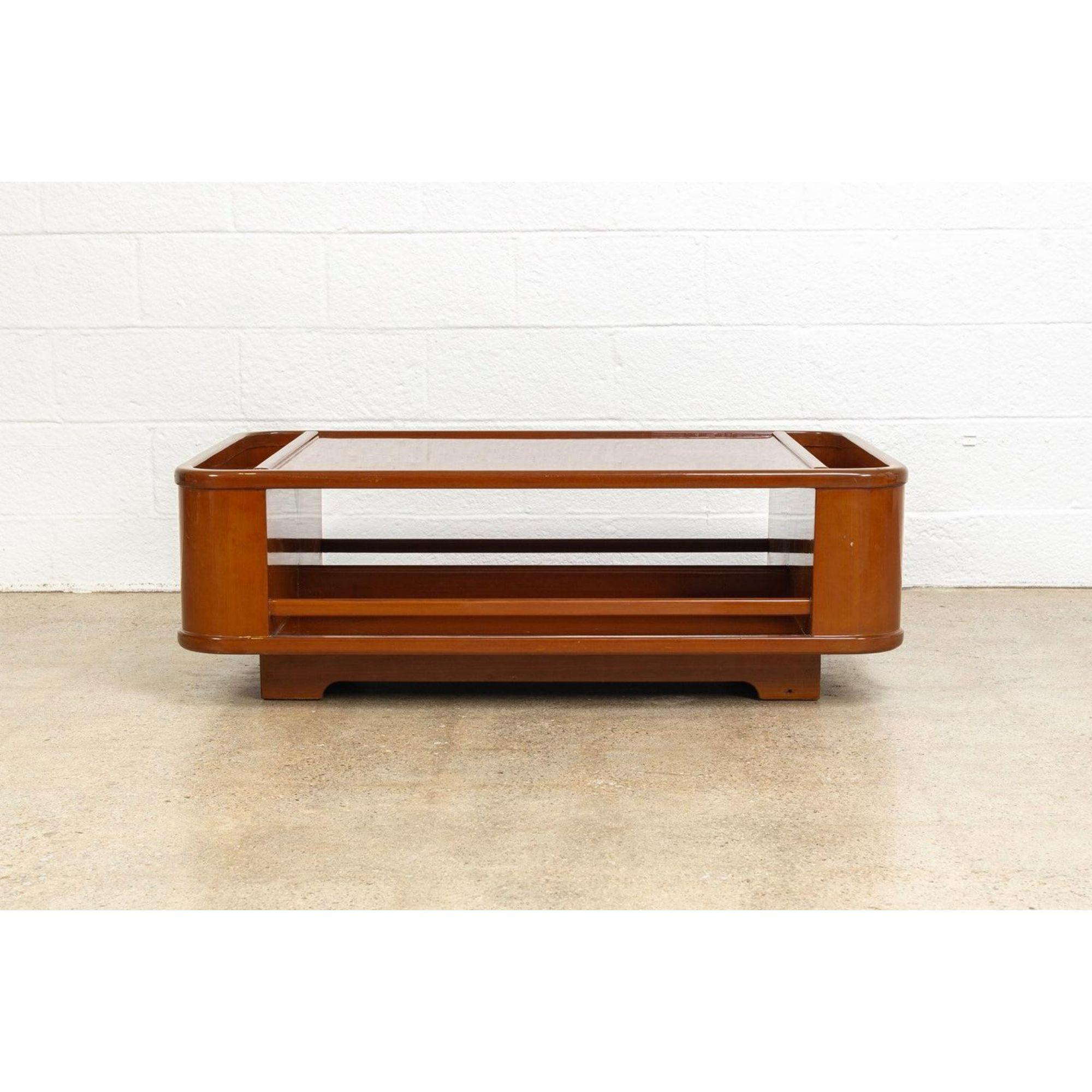 Mid-Century Modern Coffee Table in Lacquered Wood, 1970s 1