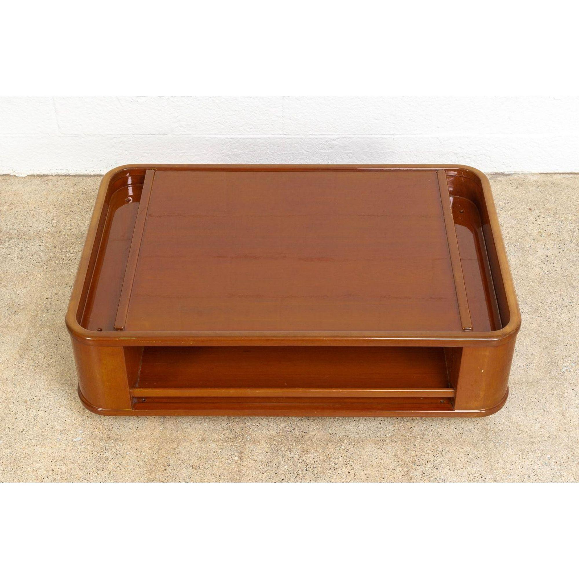 Mid-Century Modern Coffee Table in Lacquered Wood, 1970s 3