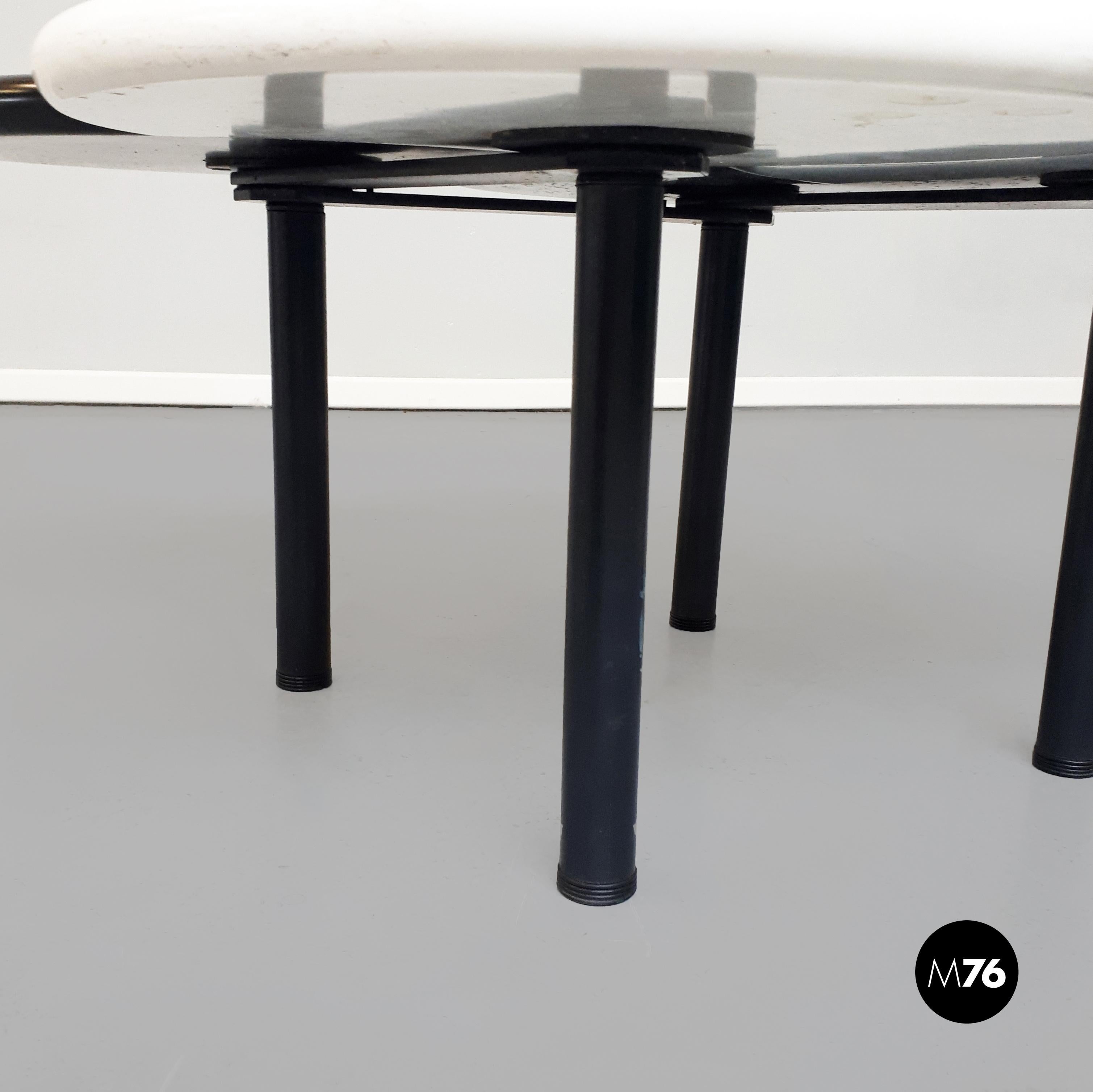 Fin du 20e siècle Table basse italienne moderne du milieu du siècle dernier, par Hosoe  Marinelli pour Arflex, années 1980 en vente