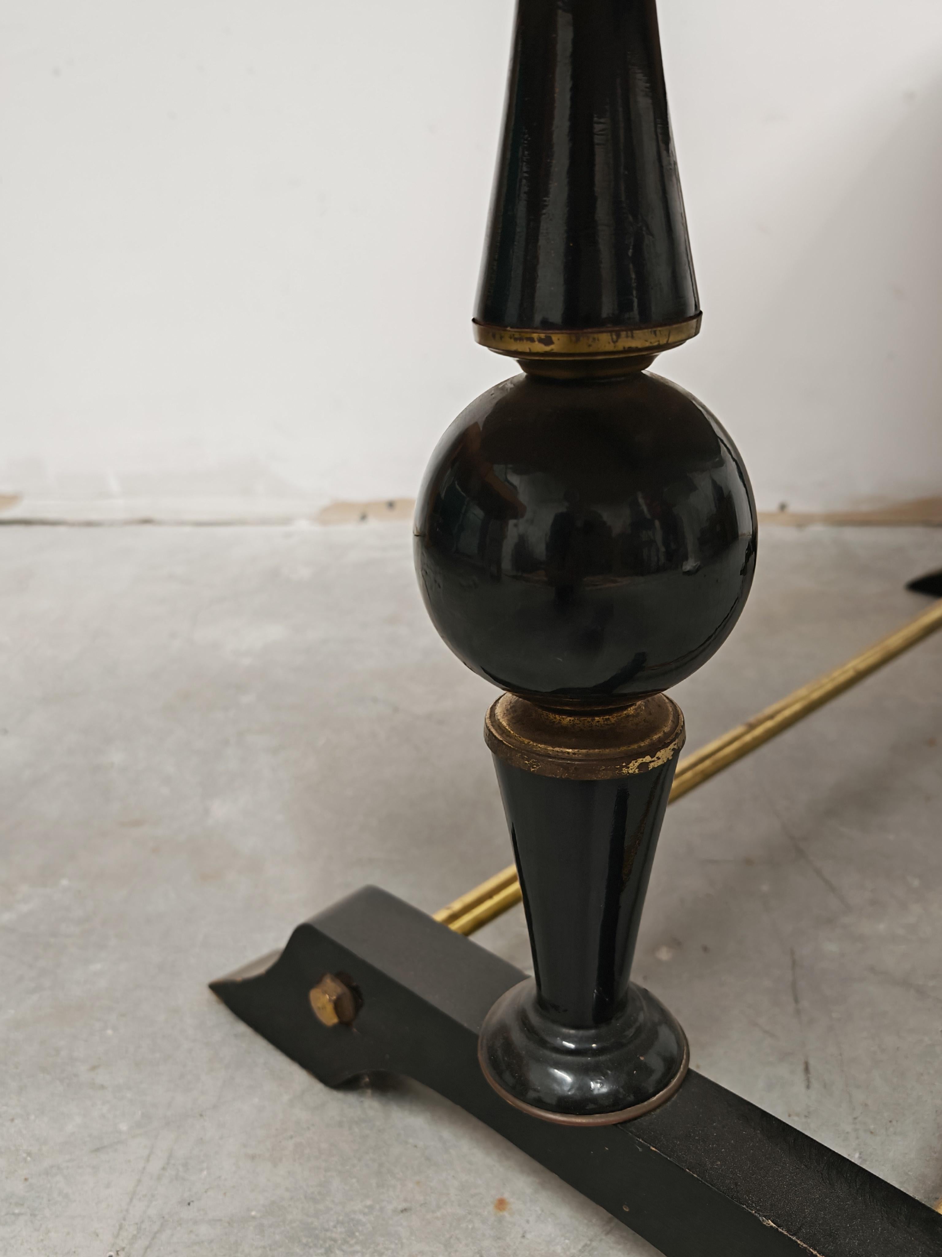 Mesa de centro moderna de mediados de siglo en mármol, latón y madera, Italia, años 50 mediados del siglo XX en venta