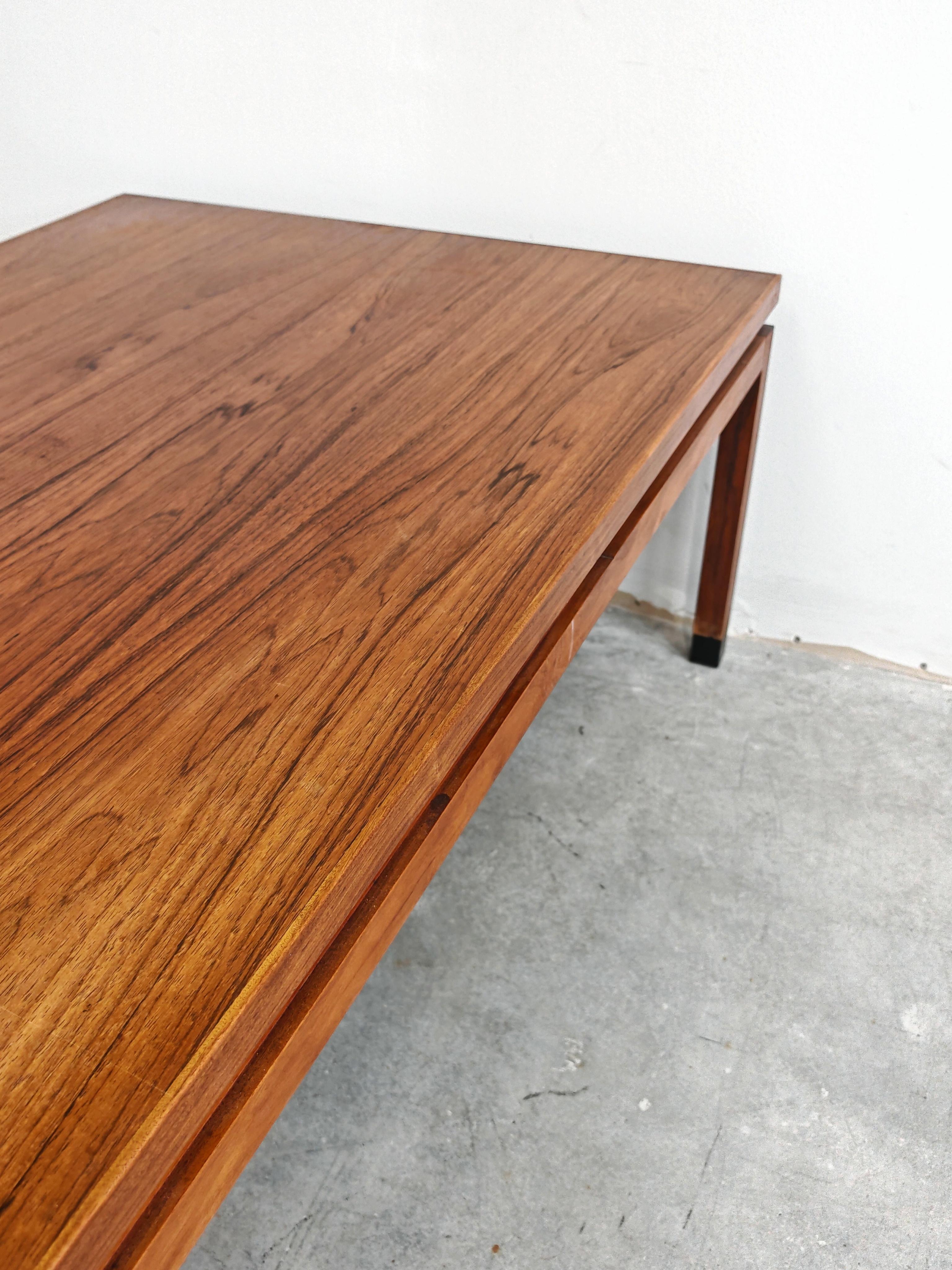 Danish Mid Century Modern Coffee Table in solid teak, Denmark 1960s For Sale