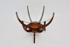 The Moderns Modernity Table basse vintage en noyer Style Carlo di Carli 1950s