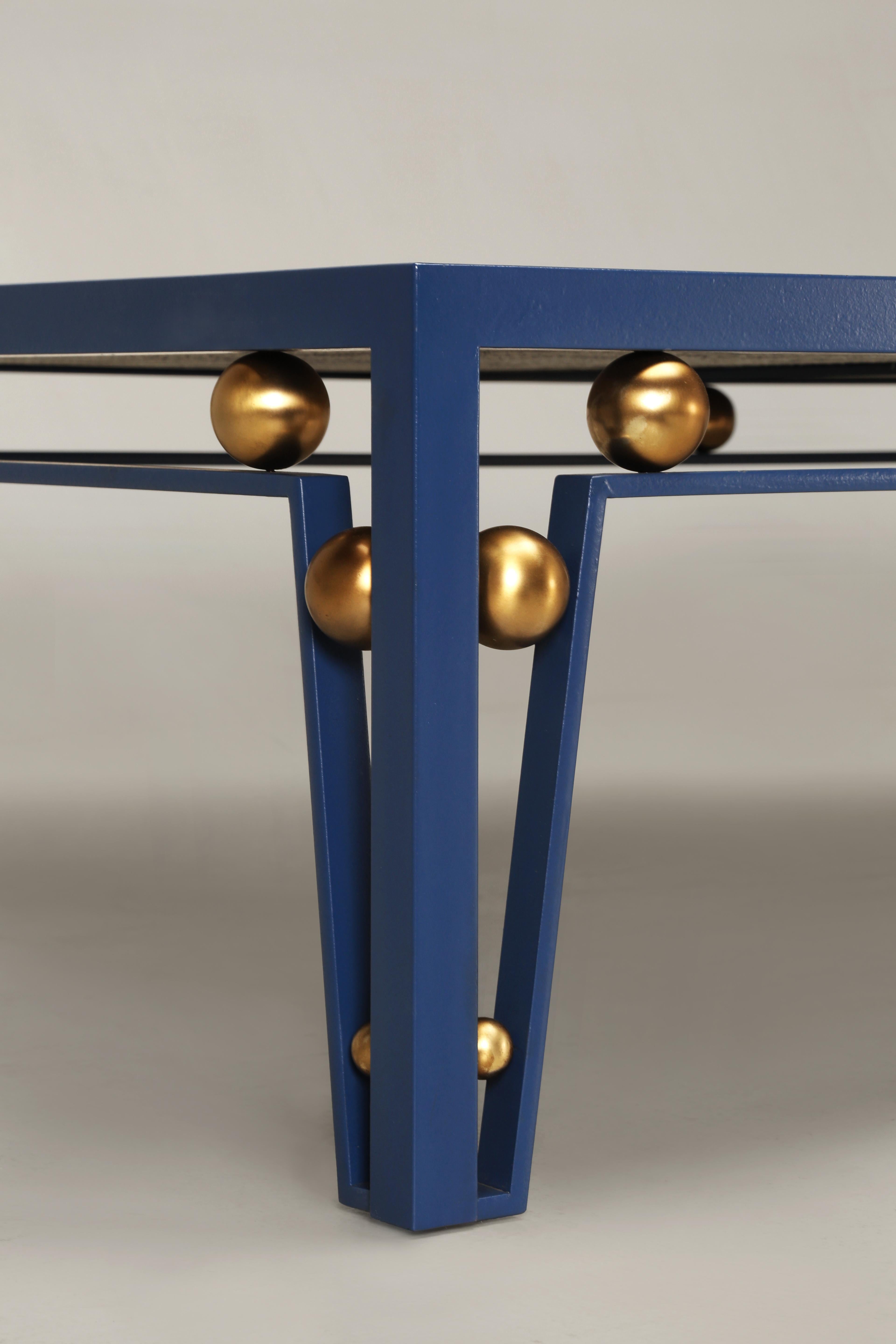 Mid-Century Modern Couchtisch Inspiriert von Jean Royere Auf Bestellung hergestellt Alte Planke (21. Jahrhundert und zeitgenössisch) im Angebot