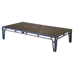 Mid-Century Modern Couchtisch Inspiriert von Jean Royere Auf Bestellung hergestellt Alte Planke