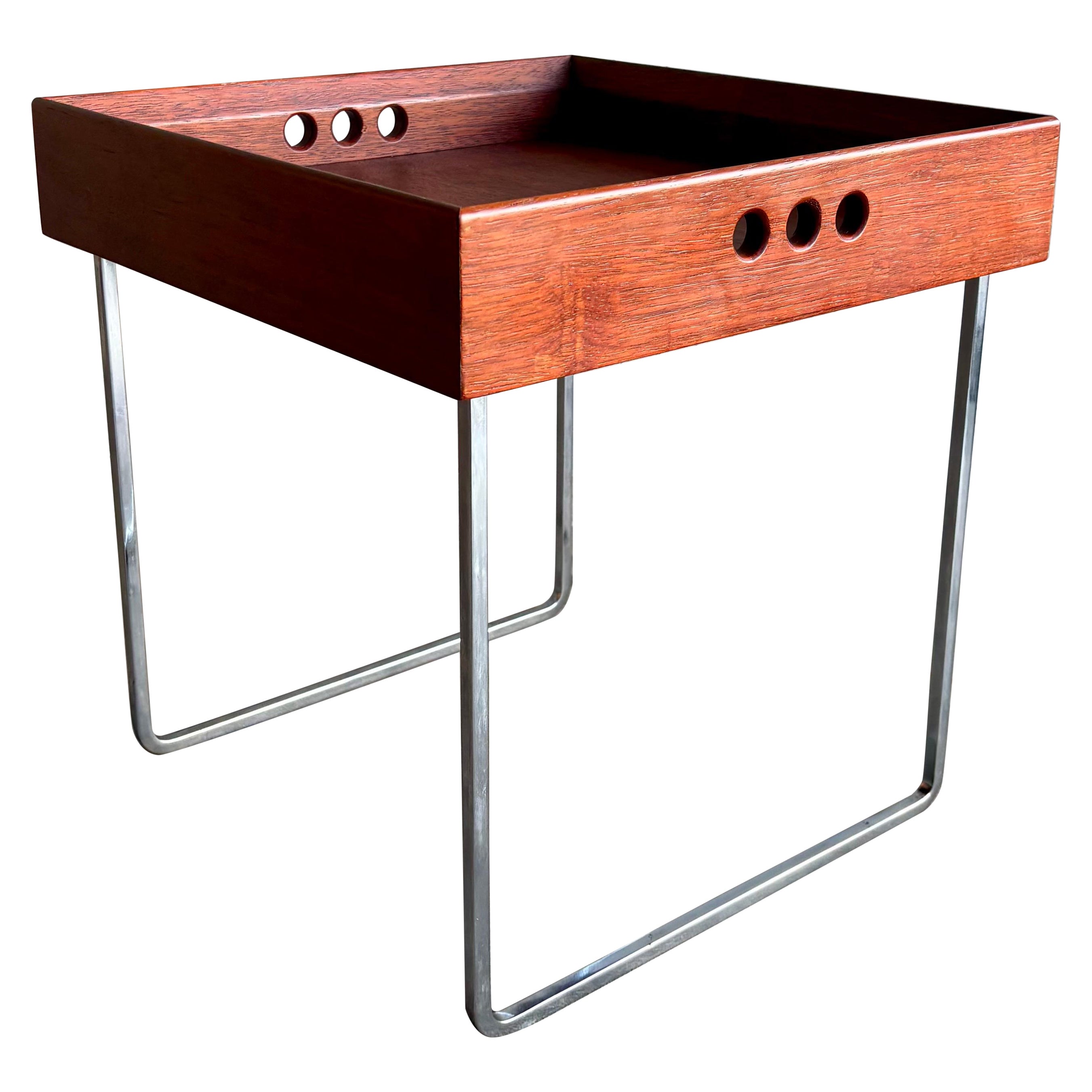 Mid-Century Modern Coffee Table, Japandi Style, Solid Wood 
Chrome im Angebot