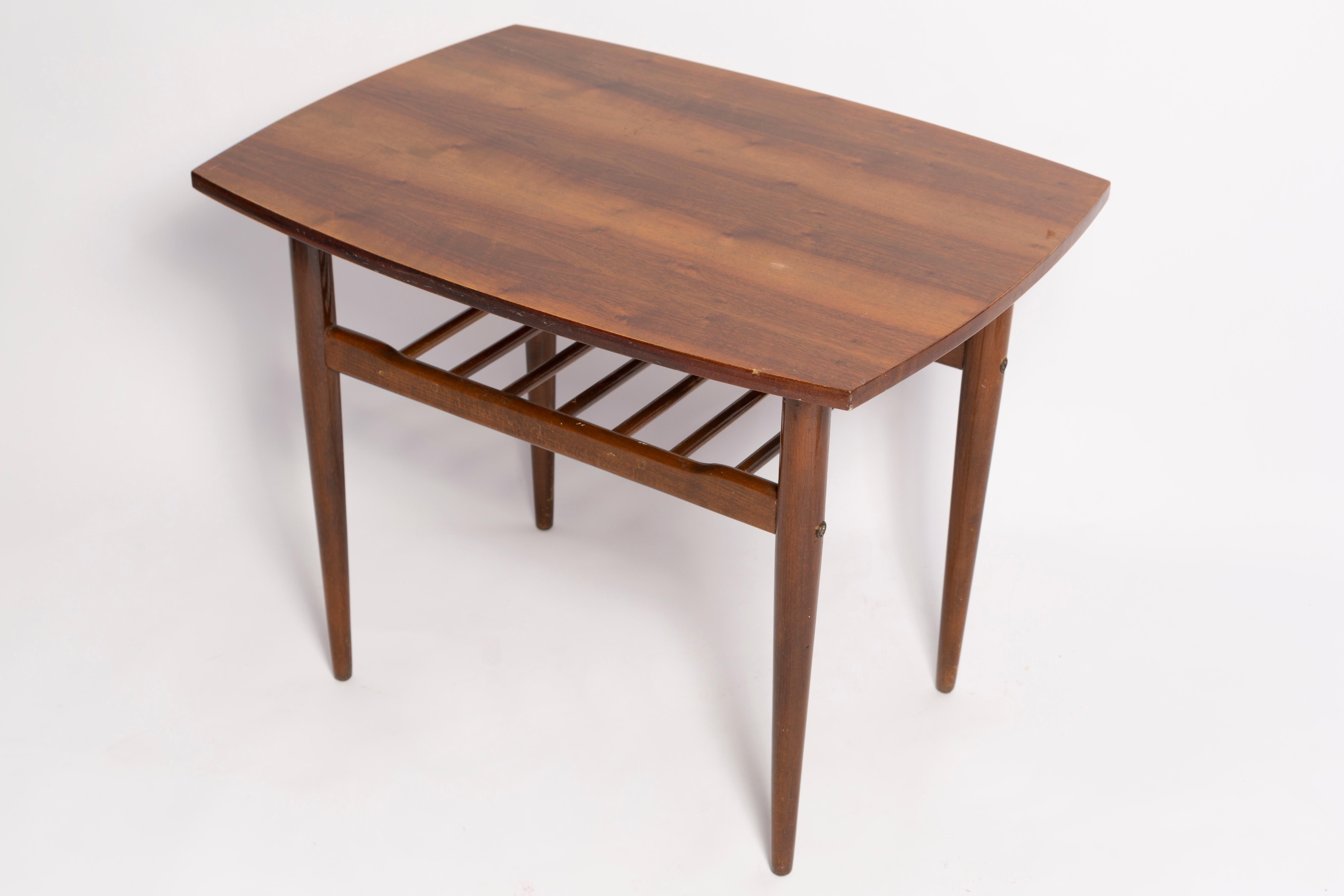 Mid-Century Modern Coffee Table, Vintage, Beechwood, Poland, 1960s For Sale 1