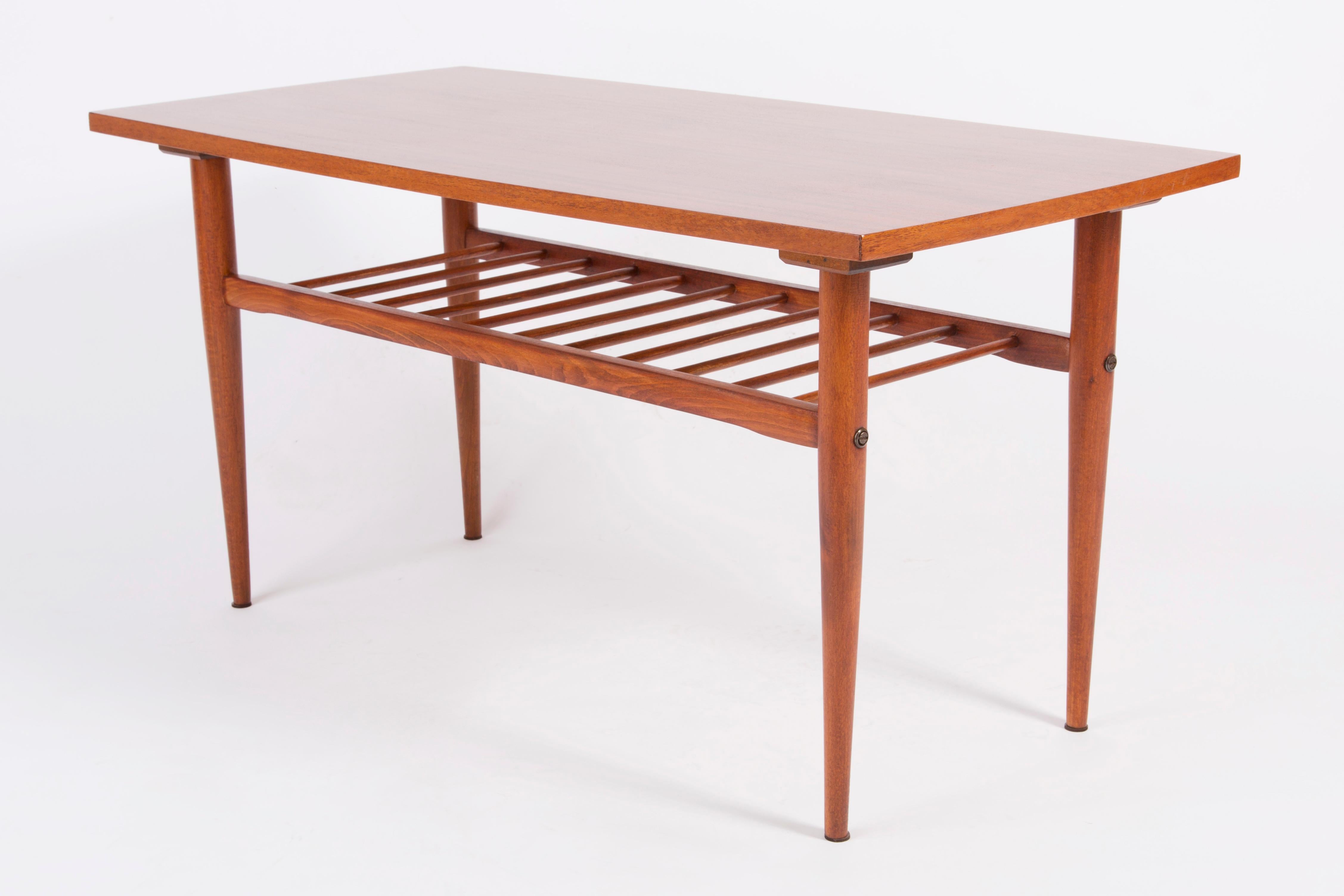 Mid-Century Modern Coffee Table, Vintage, Beechwood, Poland, 1960s For Sale 1