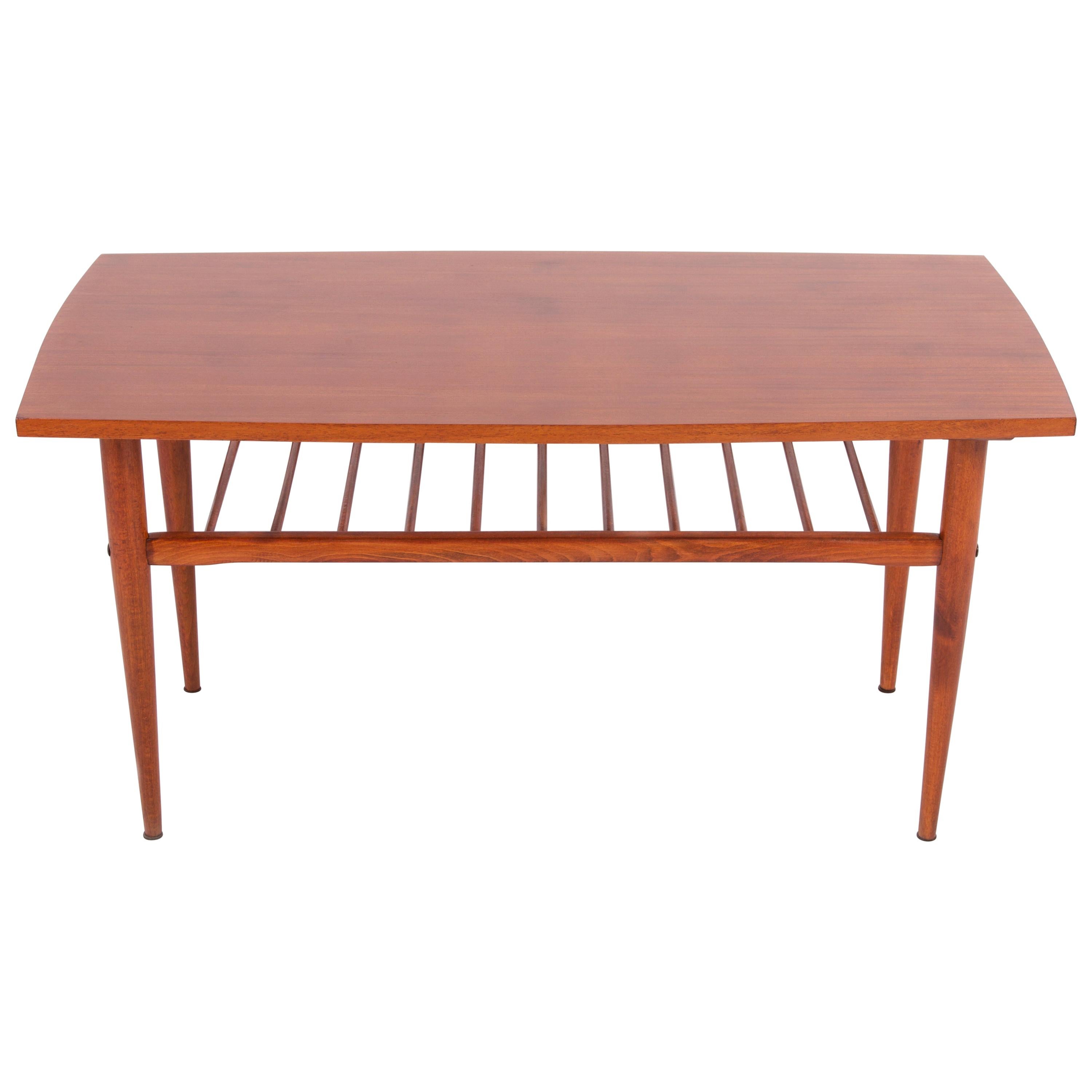 Mid-Century Modern Coffee Table, Vintage, Beechwood, Poland, 1960s For Sale