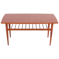 Mid-Century Modern Coffee Table, Vintage, Beechwood, Poland, 1960s