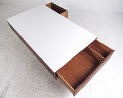 Mid-Century Modern Coffee Table with Drawers
