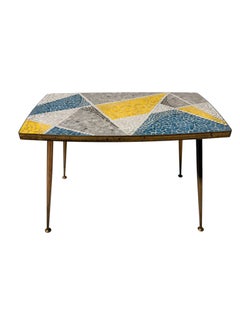 Moderner Couchtisch mit Mosaikplatte von Berthold Muller aus der Jahrhundertmitte, 1950er Jahre