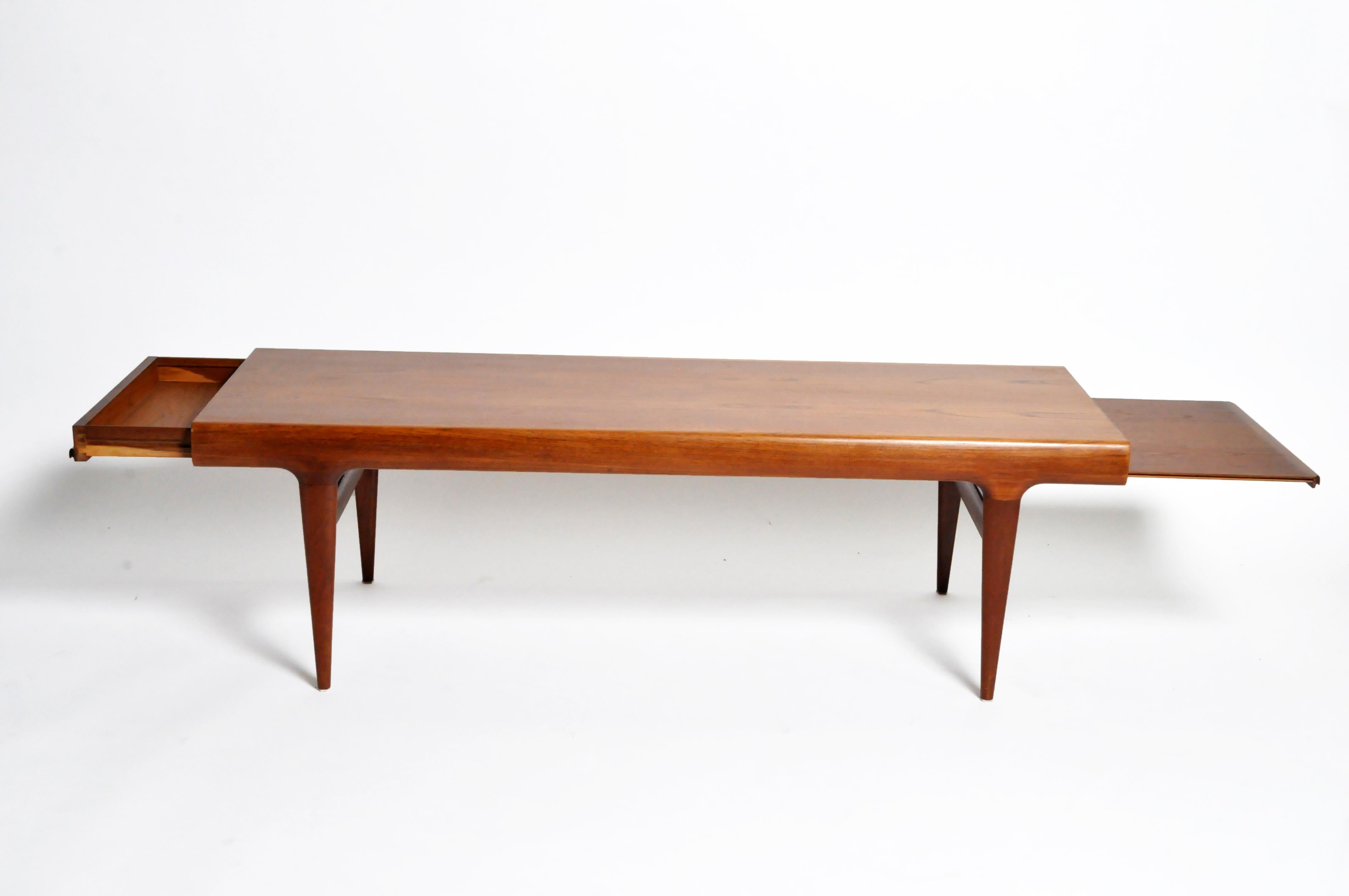 mid century modern coffee table with storage