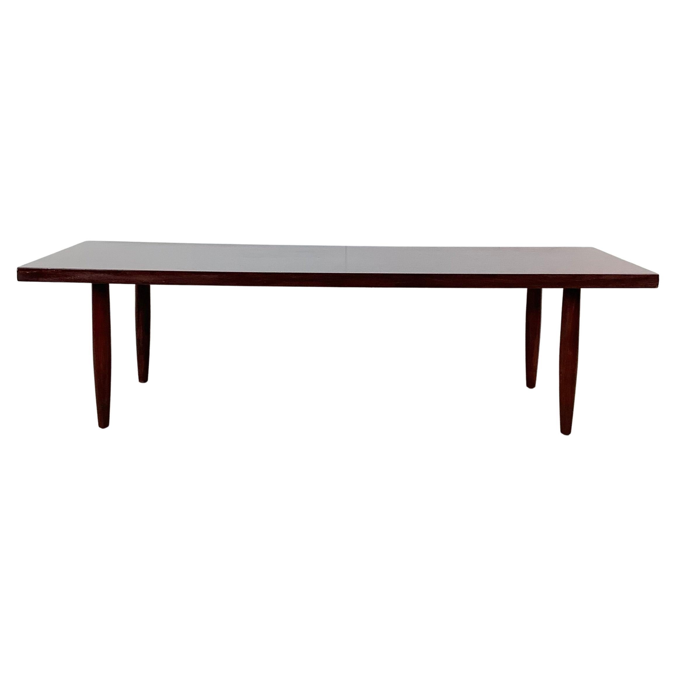 Mid-Century Modern Coffee Table with Tapered Legs
