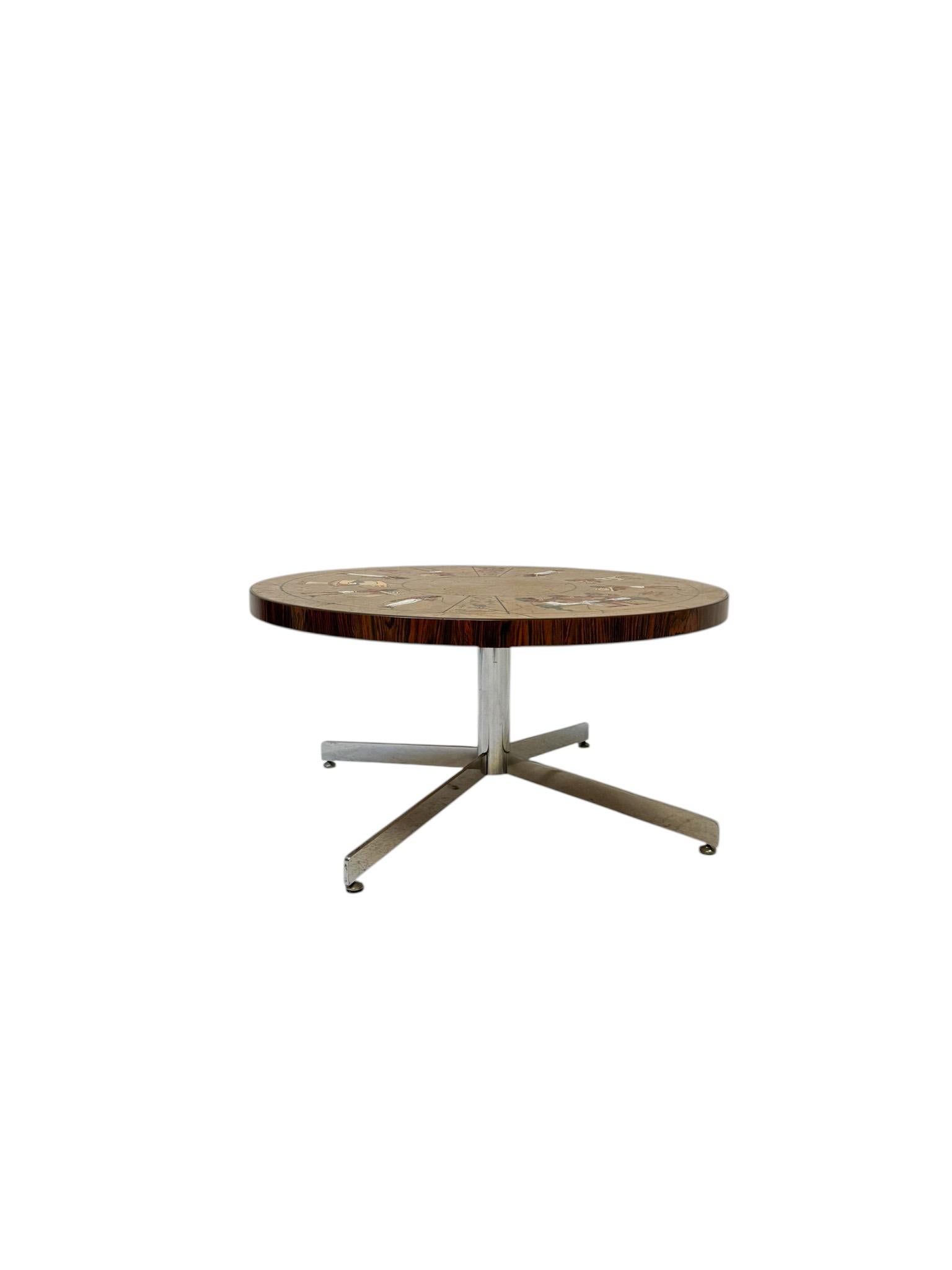 Mid-Century Modern Coffee Table with Tiles by Denisco, 1970s im Angebot 4