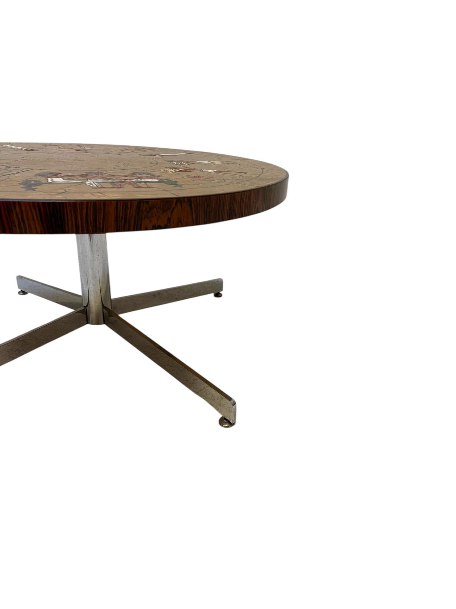 Mid-Century Modern Coffee Table with Tiles by Denisco, 1970s im Zustand „Gut“ im Angebot in Amsterdam, NL