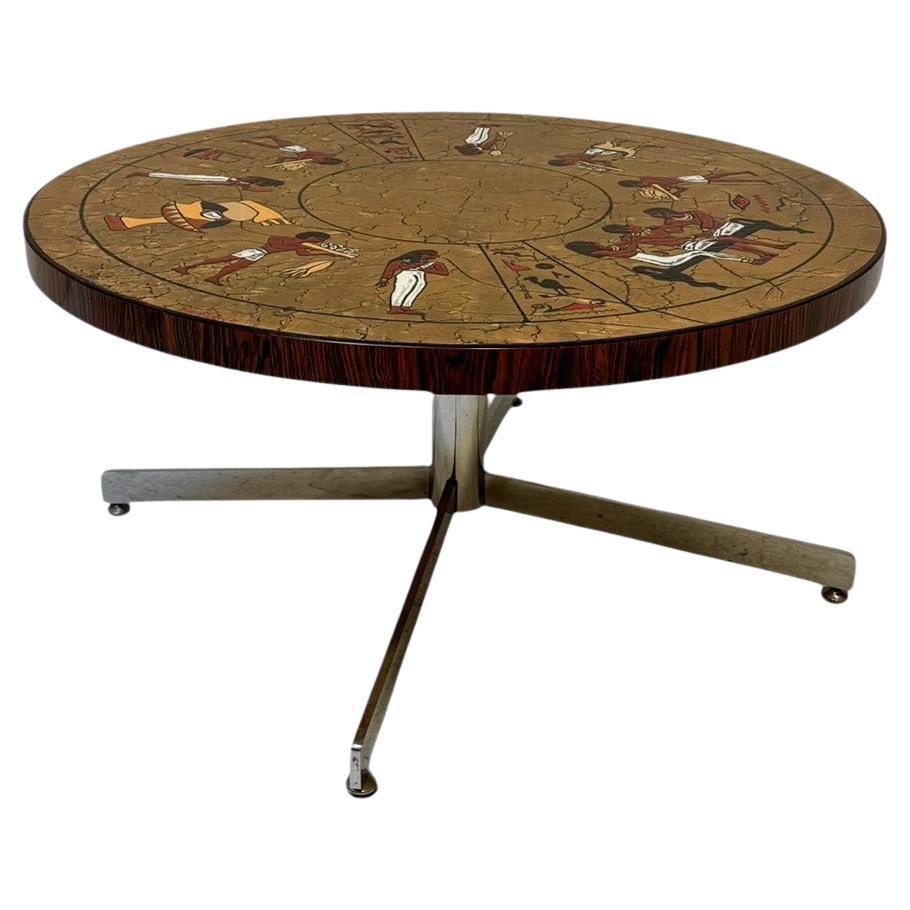 Mid-Century Modern Coffee Table with Tiles by Denisco, 1970s im Angebot