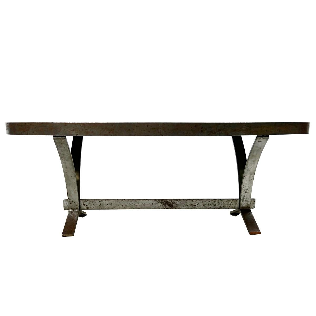 Table basse moderne du milieu du siècle avec carreaux signés Barrois pour Vallauris Bon état à Doornspijk, NL