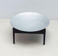 Mid-Century Modern Coffee Table, Wood and Chrome, Italy, 1970s