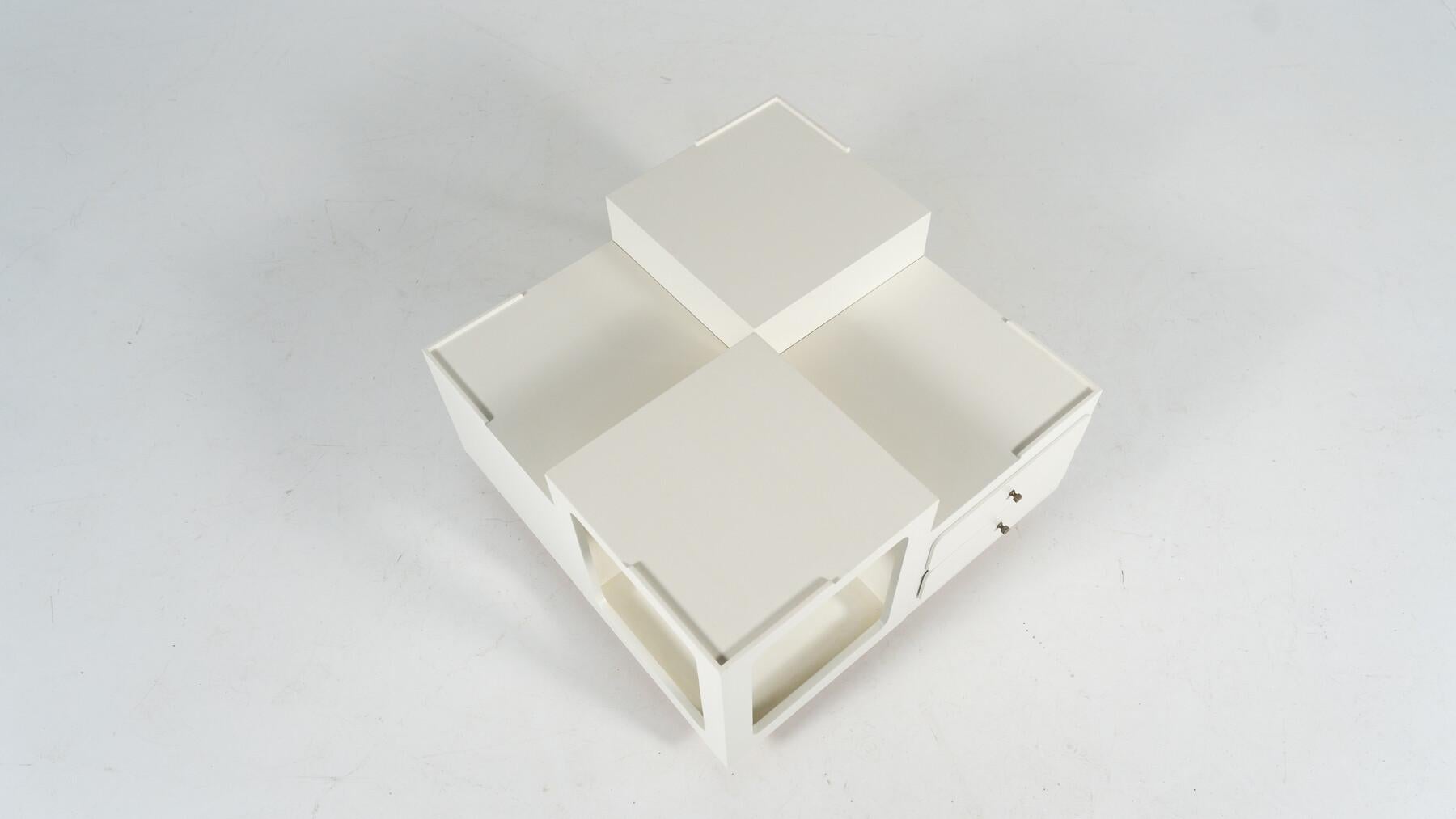 Table basse moderne du milieu du siècle, bois, Italie, 1970 en vente 5