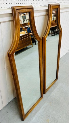 Mid-Century Modern Coffin Style Wall Mirrors - Set of 2