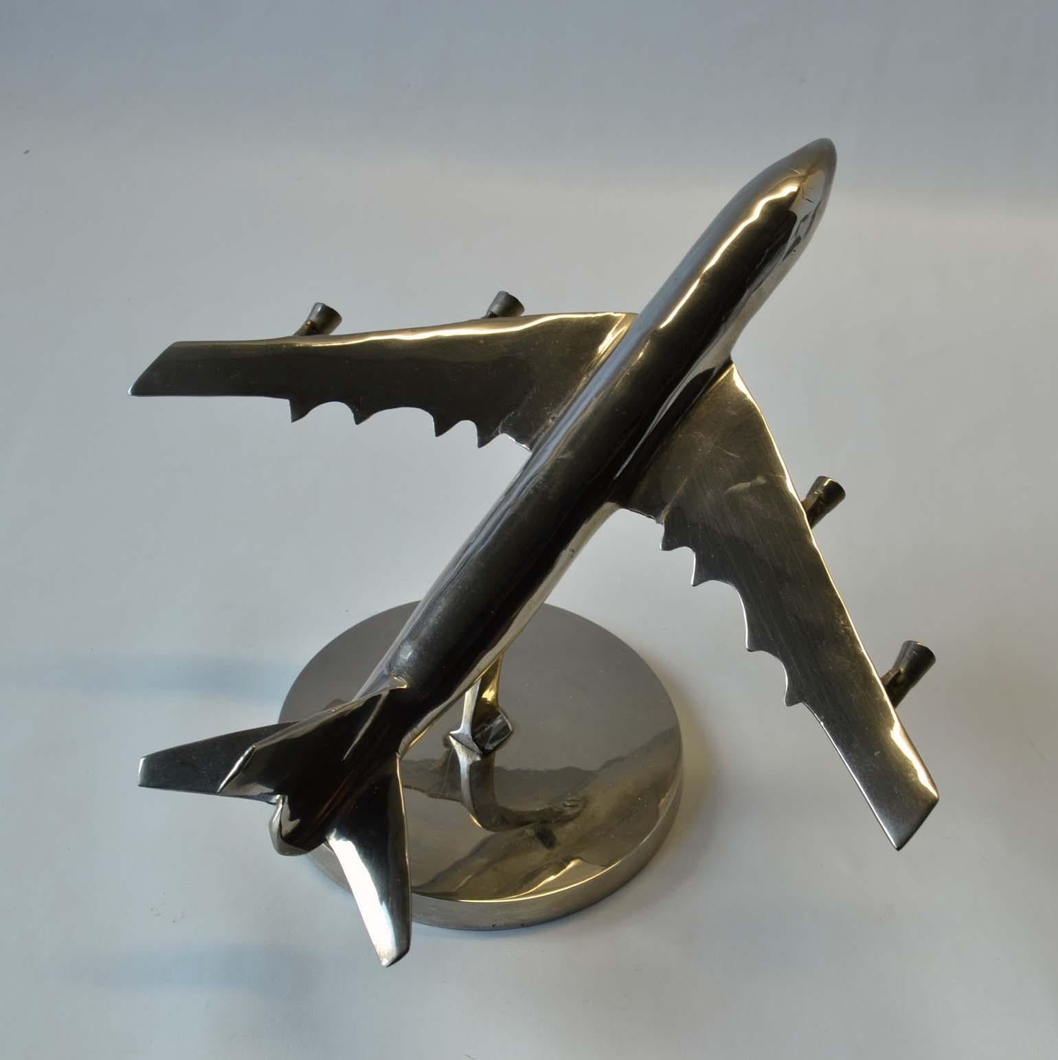 Aluminum Collection of Plane Model Sculptures in Aluminium, Chrome 