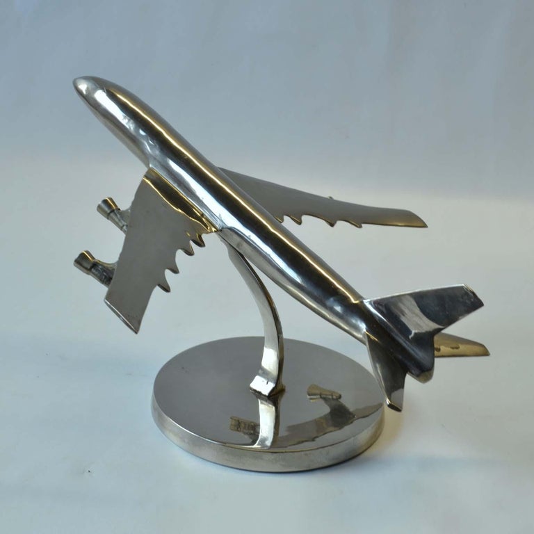 Mid-Century Modern Collection of Plane Model Sculptures in Aluminium, Chrome  For Sale