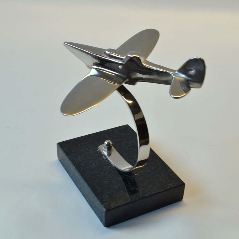 Late 20th Century Collection of Plane Model Sculptures in Aluminium, Chrome  For Sale