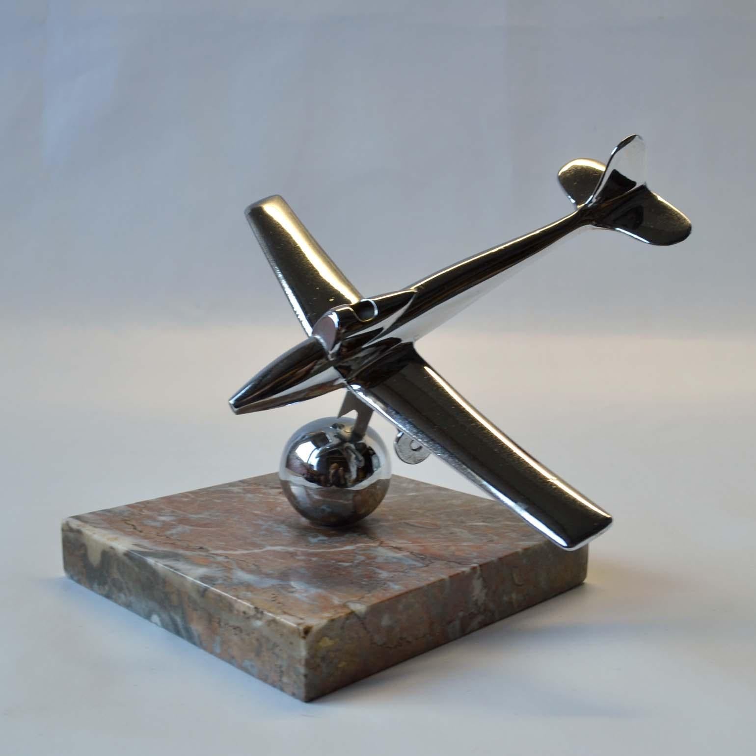 Mid-Century Modern Collection of Plane Model Sculptures in Aluminium, Chrome 