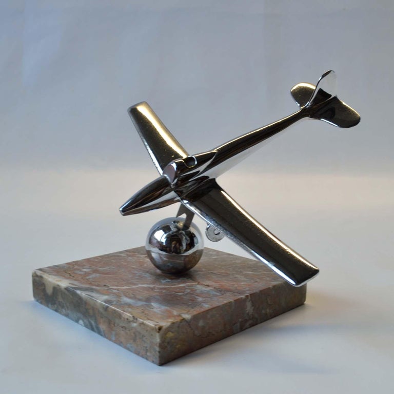 Aluminum Collection of Plane Model Sculptures in Aluminium, Chrome  For Sale