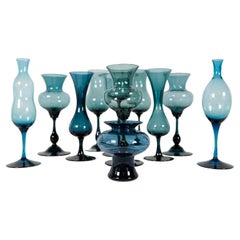 Collection de vases sculpturaux Gullaskruf, Suède, années 1960
