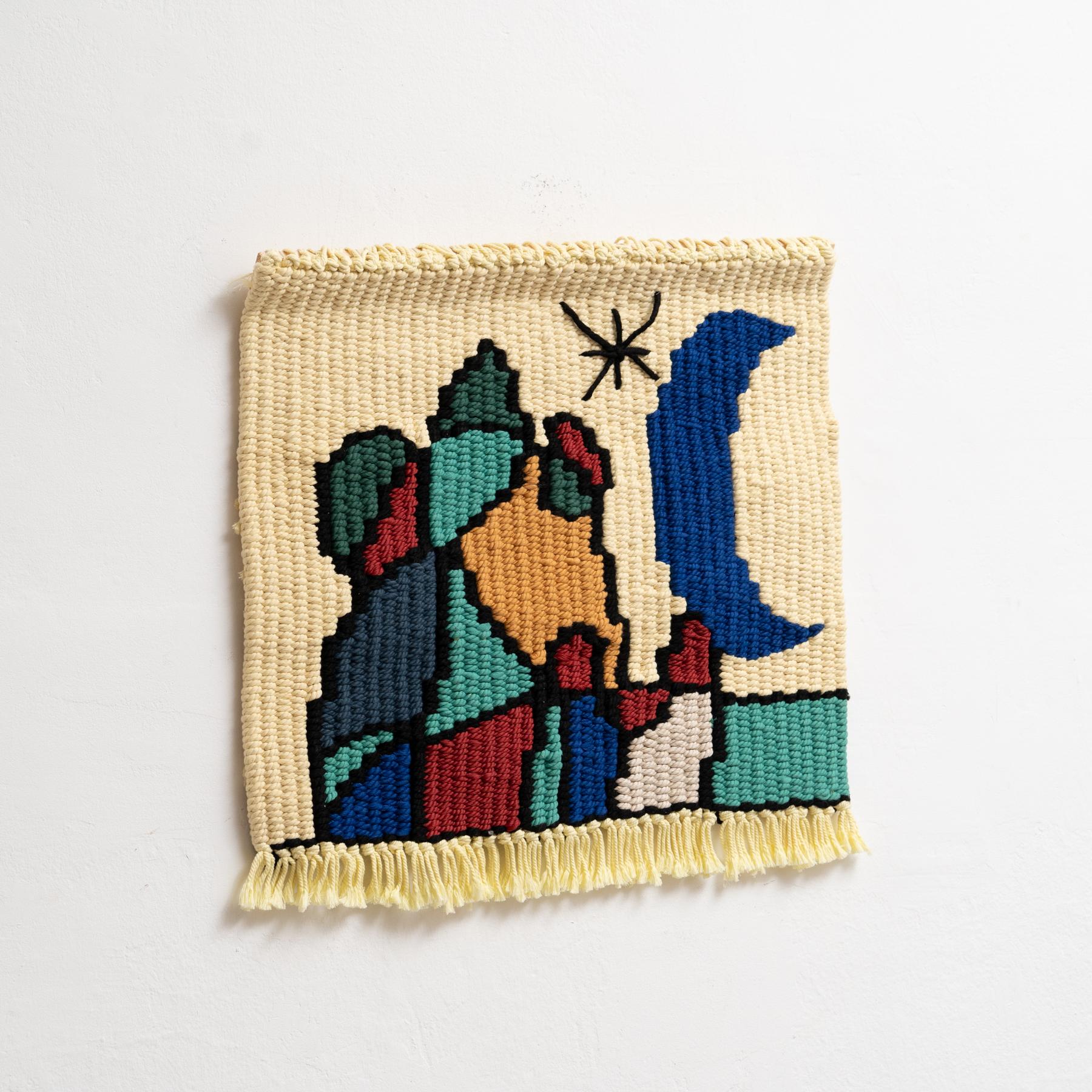 Mid Century Modern Color Wandteppich nach Joan Miró, um 1970 (Moderne der Mitte des Jahrhunderts) im Angebot